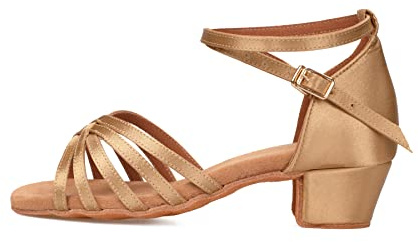 TRIWORIAE - Chuaussures de Danse Latine Danse de Salon Standard pour Femmes/Filles Beige 29