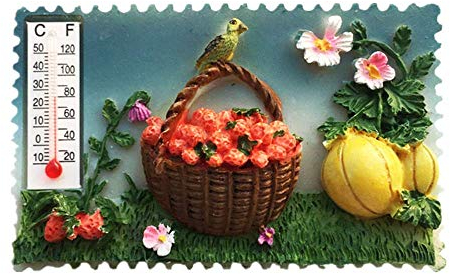 3D Garden Thermometer Style Greece Fridge Magnet Souvenir Gift Decor Refrigerator Magnetic Sticker Collection