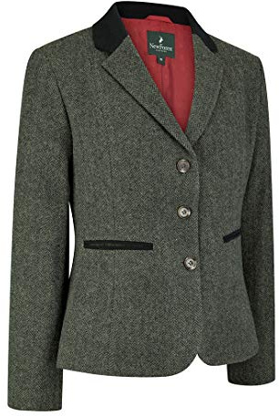 New Forest Polly Tweed Blazer (UK, Numeric, 20, Regular, Regular, Green)