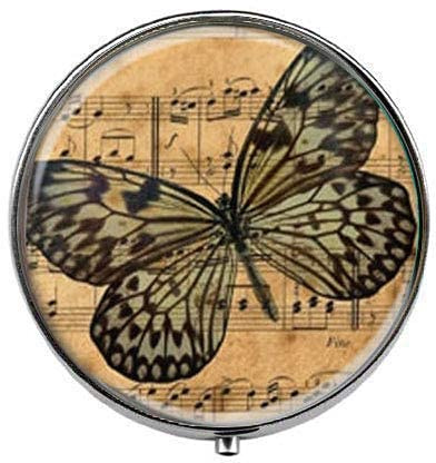 Boîte à pilules en forme de papillon - Pour photos artistiques - En verre