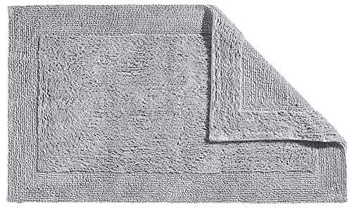 Erwin Müller Badematte, Badteppich Uni Serie Stuttgart hellgrau Größe 60x100 cm - extra dick, hohe Saugfähigkeit, 100% Baumwolle