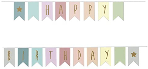 Jabadabado - Vlaggenlijn Happy Birthday - 3,5 Meter - Meerkleurig