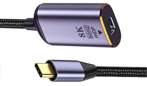 Cablecc Câble USB 4 de type C vers Mini Displayport Mini-DP femelle Affichage 8K 60HZ UHD 4K Moniteurs