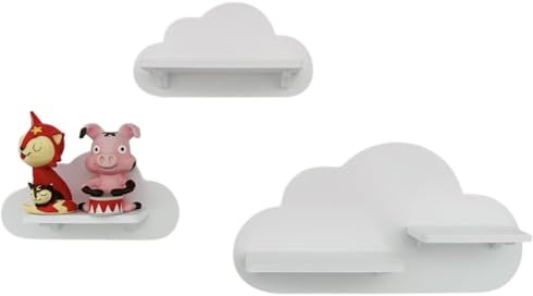 PsGreen 3er Wolken-Set Weiß passend/Kompatibel für die Toniebox Toniefiguren