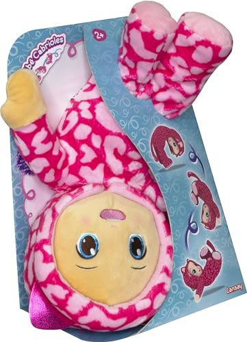 Lansay - Mon Bebe CABRIOLES - Poupon Interactif pour Enfants dès 2 Ans - Peluche Poupée Toute Douce - Fais des Galipettes - Idée Cadeau Filles et Garçons - Fonctionne sans Piles