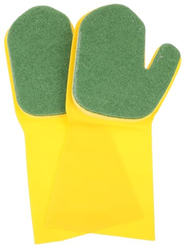 iplusmile Cleaning Kitchen Dish Washing Glove Green Accessories Green Towels Spa Towels Bathtub Cleaner Brush Cleaning Rags Rubber Scrubber Man Medium Spa Pool Sponge
