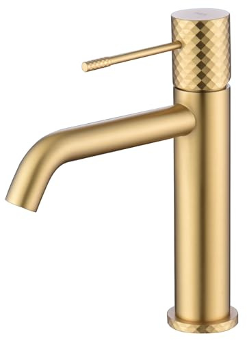 IMEX BDG053-1OC GÉNOVA Monomando Lavabo Oro Cepillado