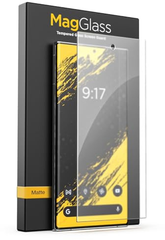 magglass Matte Screen Protector for Samsung Galaxy S24 Ultra, Anti Glare Tempered Glass Guard (Easy Applicator Included)
