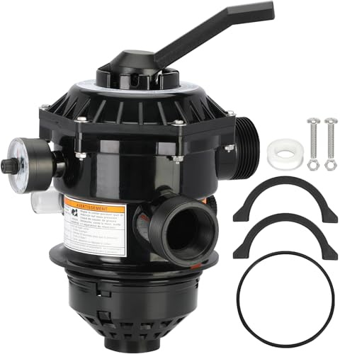 262506 6-Wege-Klemmventil, 3,8 cm, Ersatzteil für Sandfilteranlage, kompatibel mit Pentair 262506 Multiport-Ventil, passend für Tagelus/Sand-Dollar/Meteor-Pool und Spa-Sandfilter