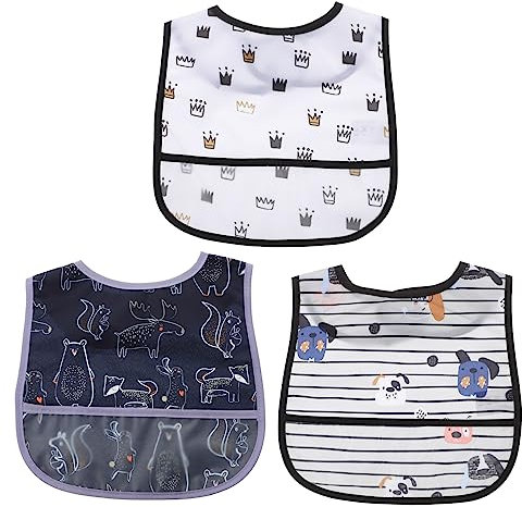 VICASKY 9stücke Teiliges Lätzchen Wasserdichtes Spucklätzchen Für Kleinkinder Einfach Zu Reinigen Sicher Für Haut Zum Schutz Der Kleidung Beim Und Spielen