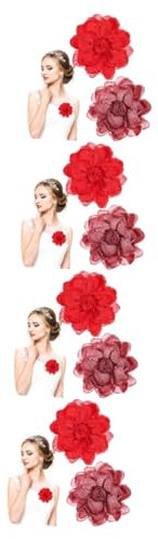 VALICLUD 4 Sets Anstecknadel Elegante Für Kleidung Modische Broschen Satin-blumenbrosche Für Damen Kleiderbroschen in Mehreren Farben 2 Stück * 4