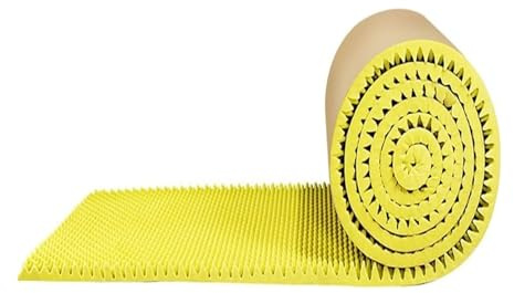 Acoustic Foam Panels for Home Studio Soundproofing Thick Noise Insulation Mat with Self Adhesive Wall Mount Absorbing Soundproofing Foam Roll Yellow 1X5M