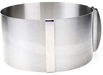 Garneck Anneau Mousse Ajustable Acier Inoxydable pour Gâteaux Rond Réglable à Moule Pâtisserie Polyvalent pour Maison Et Professionnels