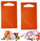 Set di 2 Taglieri da Cucina in Plastica, Grandi Dimensioni, Rosso Arancio