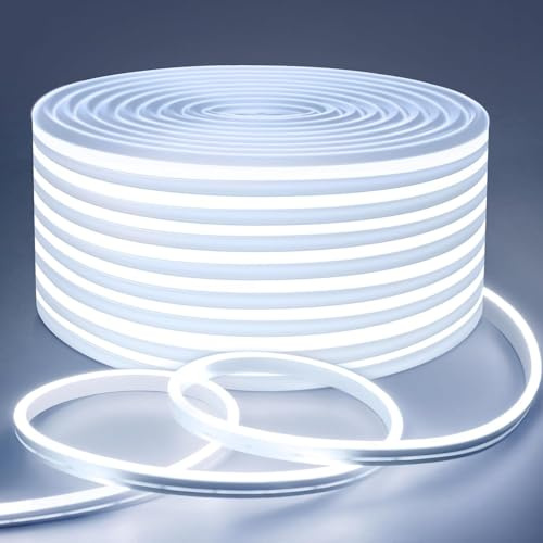Lamomo Neon Dimmbar LED Strip, Weiß Wasserdicht Streifen, 5m