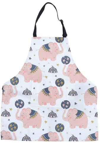 ABOOFAN 1 Stück Schürze Mit Animal-print Schürzen Kleinkinder Malerei Kunst Kochschürze Kinderschürze Malschürze Malen Kittel Malen Schürze Malkittel Weiß Polyester