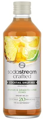 SodaStream Crafted Mixers Cocktail Sirup Ananas & Jalapeno-Chilli | Alkoholfrei | Tropisch-scharfe Note | Für Cocktails & Mocktails | Ergibt ca. 20 Getränke | 330 ml