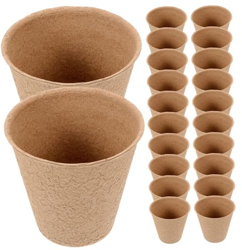 BESTonZON 110piezas Bandeja De Plántulas Maceta De Turba para Iniciar Plantas Biodegradables De Pulpa Maceta De para Germinación De Jardinería