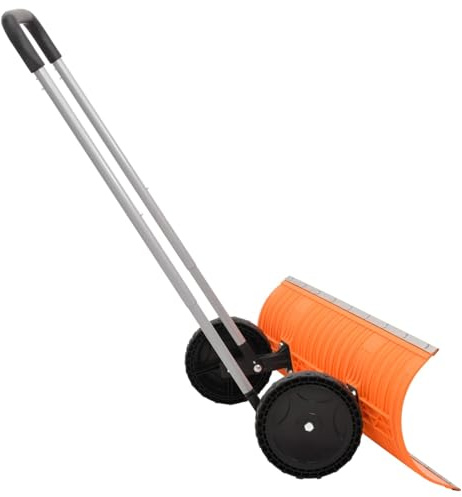 Vopese Pala de nieve eficiente con ruedas | 96 x 34 cm | Naranja, Plateado, Negro | Jardín de invierno, Patio, Entrada Model364818