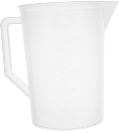 Toyvian Vaso Medidor de Gran Capacidad con Mango Aislante Antiescaldaduras para Medición Precisa de Aceite y Líquidos Transparente Fácil de Limpiar y Reutilizable
