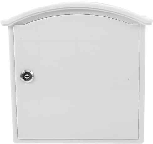 Gadpiparty Buzón Montado Pared con Cerradura Caja Leche Exterior Resistente para Cartas Paquetes Decoración Hogar Oficina Jardín