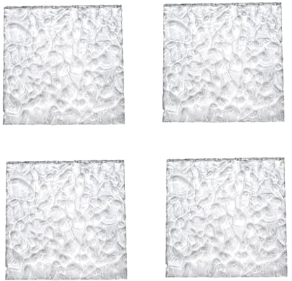 Akrylklar Wave Ripple Sheet, Akrylskivor, genomskinliga fyrkantiga vågformade paneler, 150x150 mm, flera tjocklekar, 4-pack(8mm)