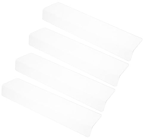 DOITOOL Paraspruzzi Angolare Trasparente per Vasca da Bagno 4 Pezzi Paraschizzi Adesivo in PVC Resistente Protezione Anti-Schizzi per Vasca Lavandino e Box Doccia Installazione Fai da