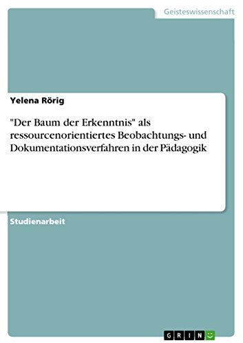 Der Baum der Erkenntnis als ressourcenorientiertes Beobachtungs- und Dokumentationsverfahren in der Pädagogik