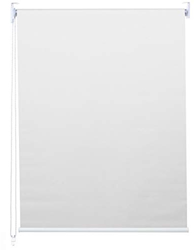 Rollo HWC-D52, Fensterrollo Seitenzugrollo Jalousie, 110x230cm Sonnenschutz Verdunkelung Blickdicht - weiß