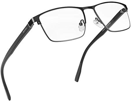 darmore Blue Light Blocking Glasses, computer, reading, gaming glasses, 100% UV protection, quality metal frames with clear lenses, unisex for men and women, anti-headache and eyestrain
