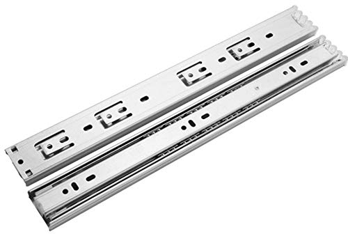 SSHHM Schubladenschiene,45 mm Breit Teleskopschiene Kugelführung/Rostfreier Stah / 12 in