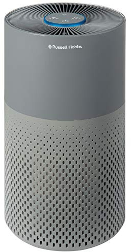 Russell Hobbs RHAP2001G Ozone Free Compact Air Purifier, 3-Layer Filtration – Removes up to 99.95% airborne allergens, dust, pollen, smoke & bacteria in Grey