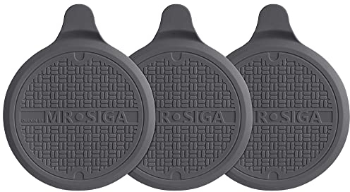 MR.SIGA Abflussstöpsel Silikon für Dusche Badewanne Waschbecken Spülbecken Abflusssieb mit Saugnapf, 3er-Pack, Grau