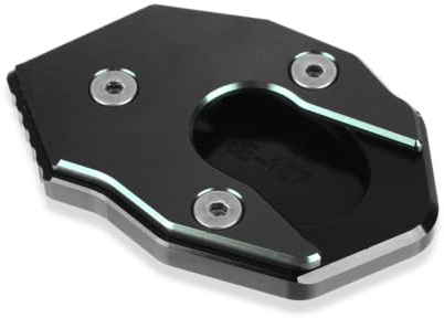 QJY-Motor Part-Store Seitenständer CNC Aluminium Kickstand Für Kawasaki Z650 Z900 Z900RS Z900SE Z800 Z1000 Ninja 650 ZX6R ZX10R 2017-2024 Schwarz Hinter
