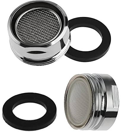 2 Stück Spüle-Wasserhahn-Adapter, Belüfterdüse für Küche, Badezimmer, Wasserhahn, spart Wassersprudler (NPT männlich 18 mm)
