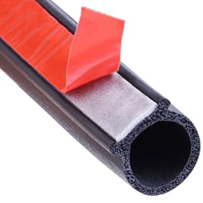 ETOPARS Autotürdichtung Autotür Türdichtung Gummidichtung Länge 6M Gummiprofil Kantenschutz Selbstklebend Wasserdicht Türschutz Groß D Förmig 14mm x 12mm