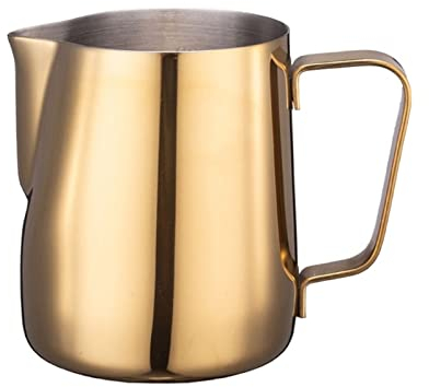 KIZQYN Milchkrug Edelstahl Milch Schaumkugel Dampfkugeln Milchkaffee Dampfkrübte Milchkannen Milchkännchen Porzellan