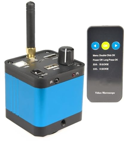 14 MP HDMI industri mikroskop kamera full 1080P digital elektronisk okular zoom C-montering lins (färg: blå)