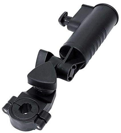 Golf Cart Umbrella Holder, Adjustable Clamp Stand Universal Umbrella Holder for Push Cart Baby Pram Wheelchair