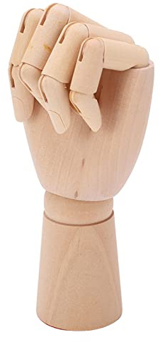 Hölzerne Schaufensterpuppe Hand 18cm Flexible Finger Gugertree Holzhand Modell Fotografie Ausrüstung Skizze Modell Heimtextilien Zubehör (18CM Holzhand (linke Hand des Kindes))