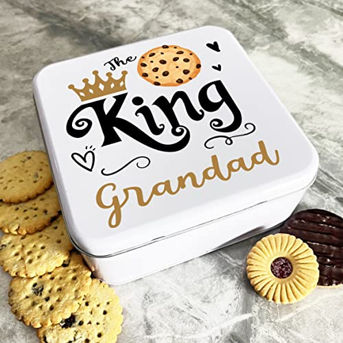 Fingerprint Designs The Cookie King Grandad Hearts Personalised Gift Cookies Treats Biscuit Tin