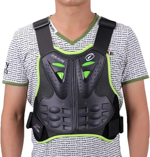 Kcolic Motorcycle Protective Jacket, Body Armor, Motocross, ATV, Chest Protector, Vest, Motorcycle, Dirt Bike, Protective Equipment, Armor for Adults, Men, Motorcycle Protective Armor B,M.