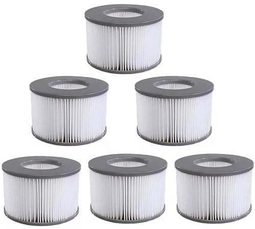 Mscomft Cartuccia Filtro di Ricambio per Filtro idromassaggio mspa, Filtro Acqua di Ricambio Filtro per Sottomarino Caldo e Spa, per Piscine gonfiabili - Modello Filtro Acqua dal 2020 (6 Pezzi)