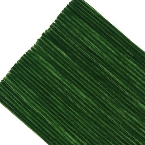 TOAOB 100 Stück Pfeifenputzer zum Basteln Pfeifenreiniger Grasgrün | Chenilledraht Lang 30cm und Breit 6mm, Pipe Cleaners für Basteln und Dekorieren Kunst Handwerk DIY