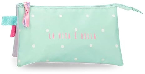 MOVOM La Vita è Bella Estuche Triple, Verde, Poliéster
