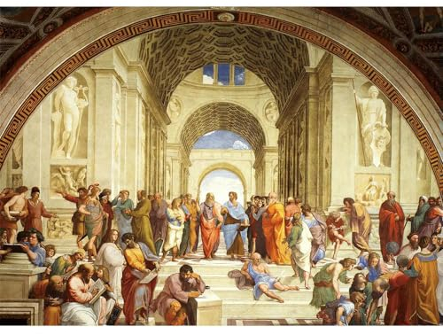 1000 Teile Puzzle Für Erwachsene Kunstsammlung Spielzeug Raphael Die Schule Von Athen Mit Klebefolie