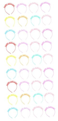 FRCOLOR 36stücke Bunte Geburtstagskrone Haarreifen Für Mädchen Kreatives Elegantes Kopfschmuck Kinderfeiern Und Festliche Anlässe Für Besondere Anlässe Bequemes Tragen