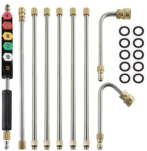 Pressure Washer Wand Kit | Gutter Wand Extension,Gutter Cleaning Wand with Nozzles, Gutter Cleaner Attachment, Pressure Washer Accessories