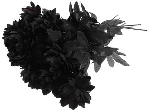ABOOFAN 10pcs Black Simulation Dahlias Home Decors Lifelike Fake Flowers for Living Room Wedding Decors