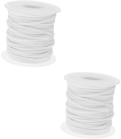 Lurrose 2rollen Roll Pre Waxed Wicks Umweltfreundliche Baumwolldochte Für Kerzenherstellung Strängig Geflochtene Kerzendochte Für Projekte Für Duftkerzen Und Teelichter